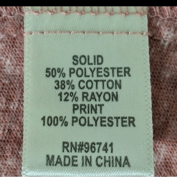 Tru Self Coquette Peach Cream Floral Ruffle Sleeves Twist Front Blouse Size XL - Picture 13 of 14